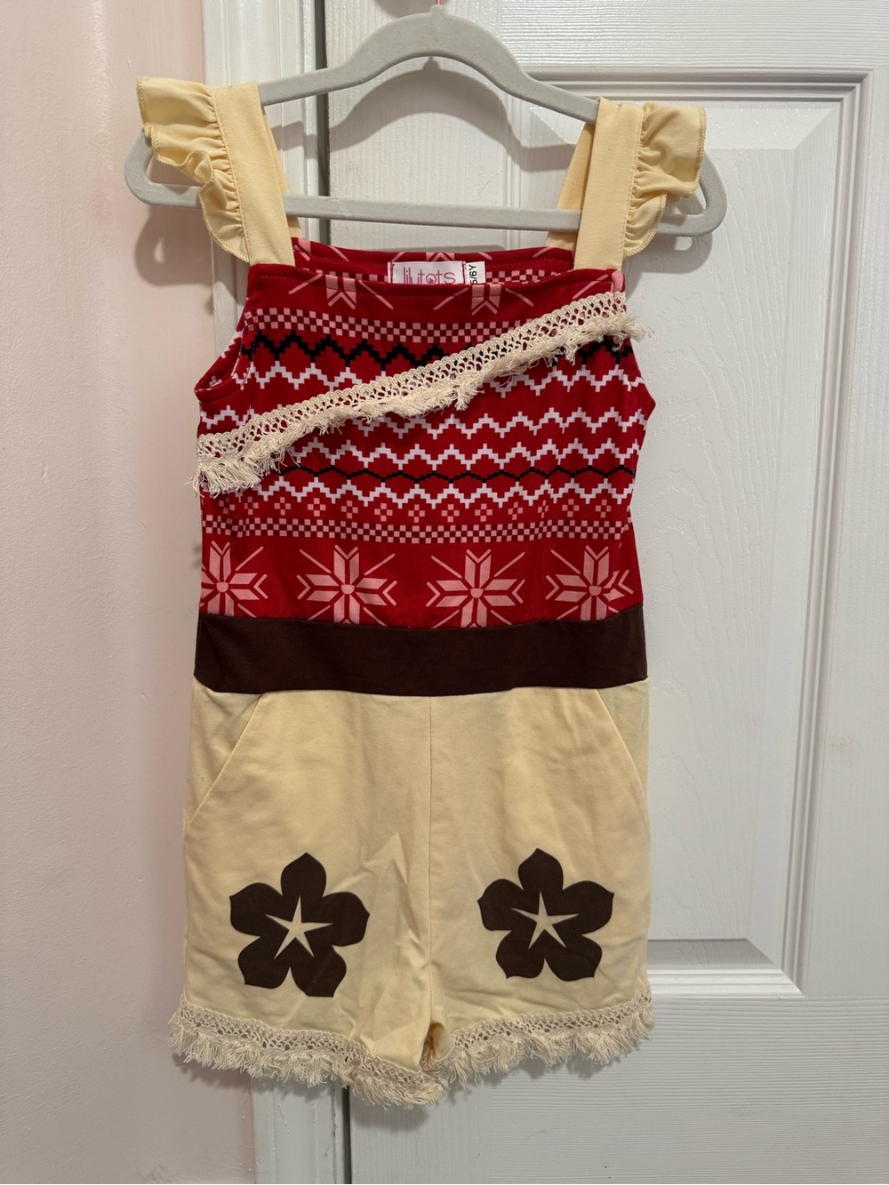 Lily Tots Girls 5/6 Moana Inspired Princess Romper Costume
